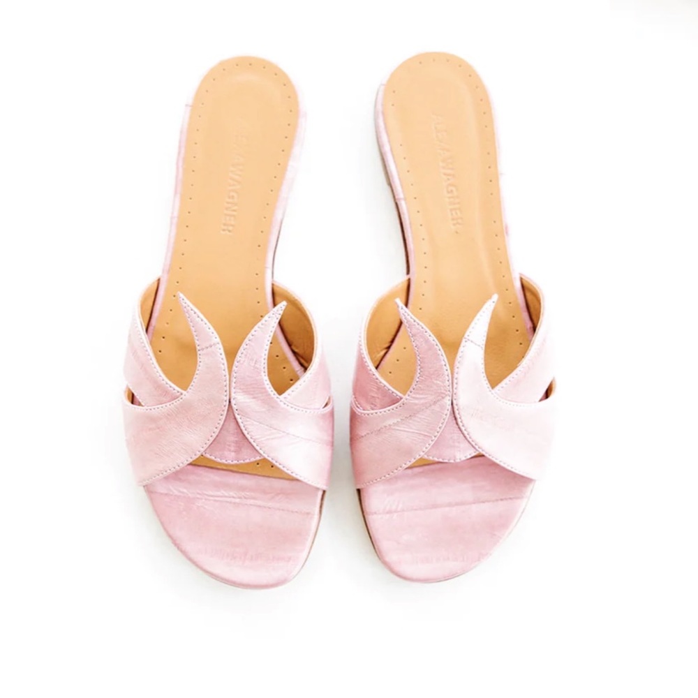 Alexa Wagner Pink Leandra Sandals Flats 38 7.5